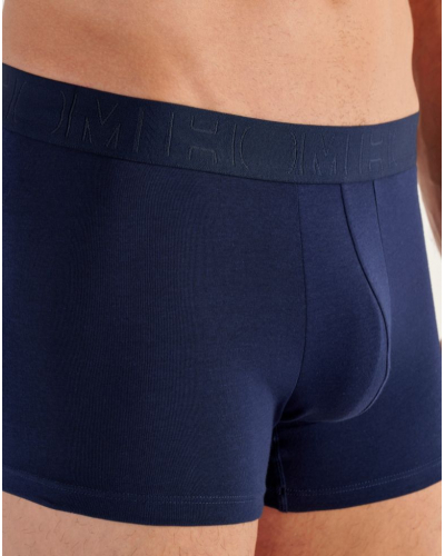 Lot de 3 boxers en coton HOM Daniel (Noir/Marine/Bleu)