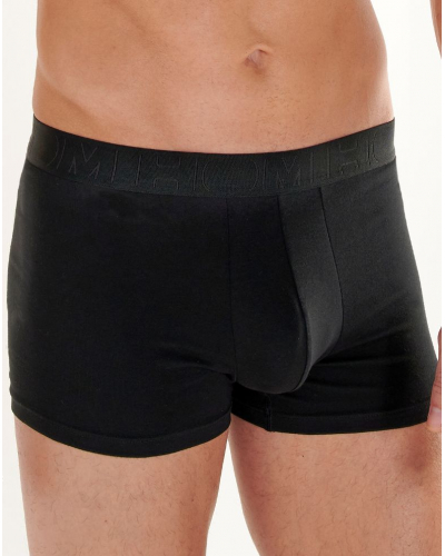 Pack of 3 cotton boxers HOM Daniel (Noir/Marine/Bleu)