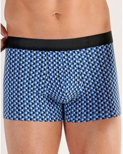 Pack of 3 cotton boxers HOM Daniel (Noir/Marine/Bleu)