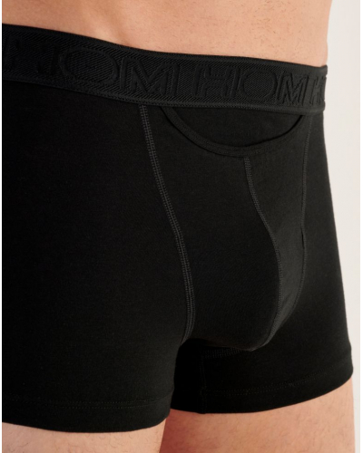 Set of 2 cotton boxers HO1 HOM Boxerlines (Noir/Gris)