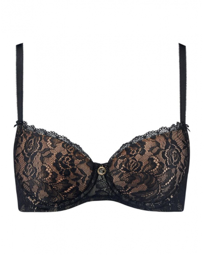 Padded demi bra Aubade Rosessence (Black)