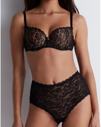 Padded demi bra Aubade Rosessence (Black)