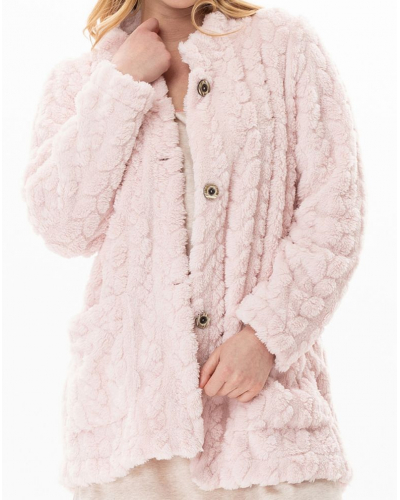 Veste manches longues boutonnée Le Chat Essentiel (Bois de rose)