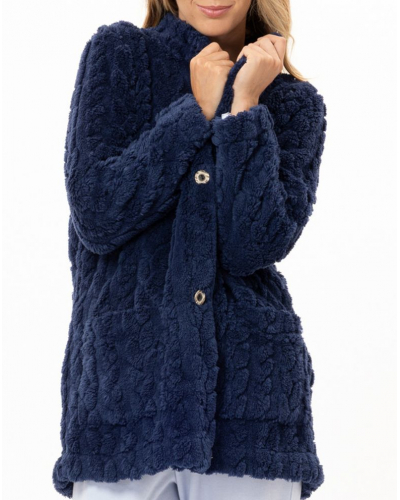 Long-Sleeve Buttoned Jacket Le Chat Essentiel (Marine)