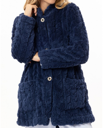 Veste manches longues boutonnée Le Chat Essentiel (Marine)