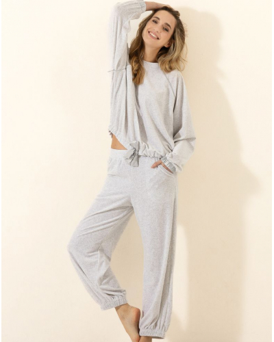 Velour Set Le Chat Psyché (Gris chiné)