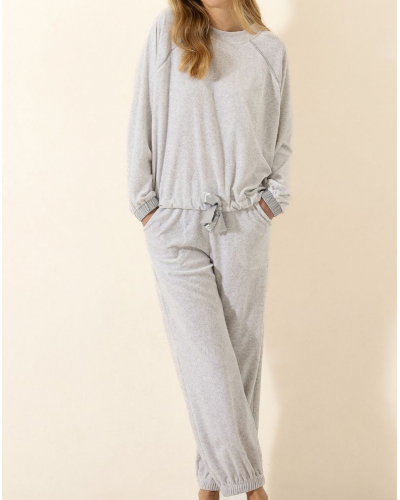 Ensemble en velours Le Chat Psyché (Gris chiné)