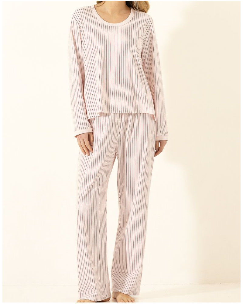Pyjama Interlock 100% coton Le Chat Holy (Bois de Rose)