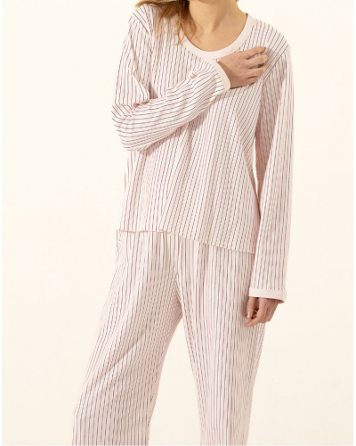 Pyjama Interlock 100% coton Le Chat Holy (Bois de Rose)