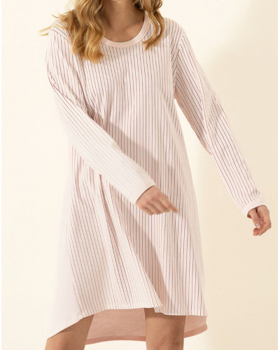 Nightshirt Interlock 100% Cotton Le Chat Holy (Bois de rose)