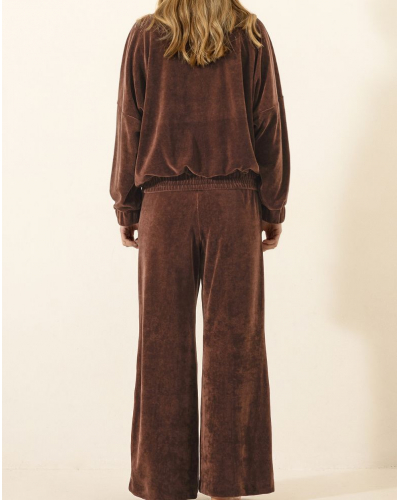 Cotton Velour Jacket Set Le Chat Psyché (Chocolat)