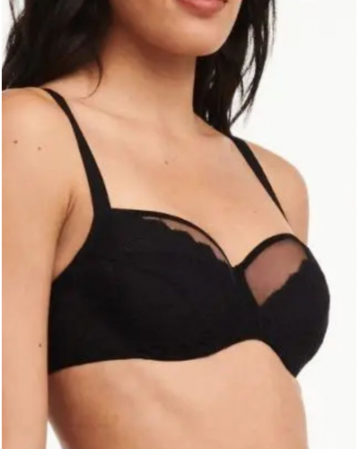 Soutien-gorge armatures enveloppant Chantelle EasyFeel Floral Touch (Noir)