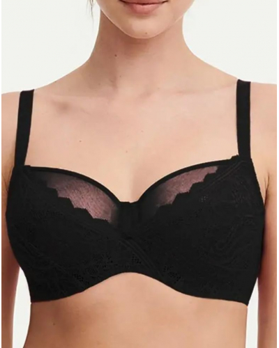 Underwired envelopping bra Chantelle EasyFeel Floral Touch (Black)