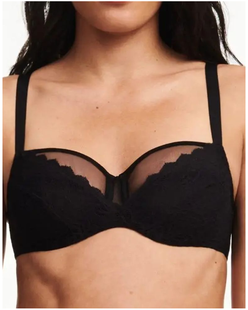 Sujetador con aros envolvente Chantelle EasyFeel Floral Touch (Negro)