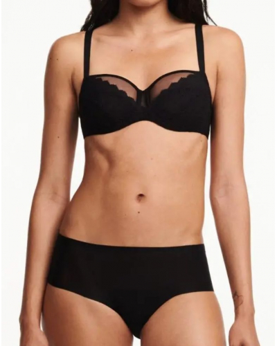 Underwired envelopping bra Chantelle EasyFeel Floral Touch (Black)