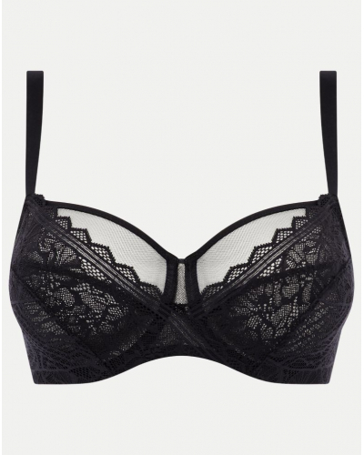 Underwired envelopping bra Chantelle EasyFeel Floral Touch (Black)