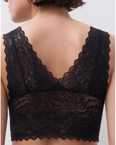 Sujetador perdormado sin aros Chantelle Floral Touch (Negro)