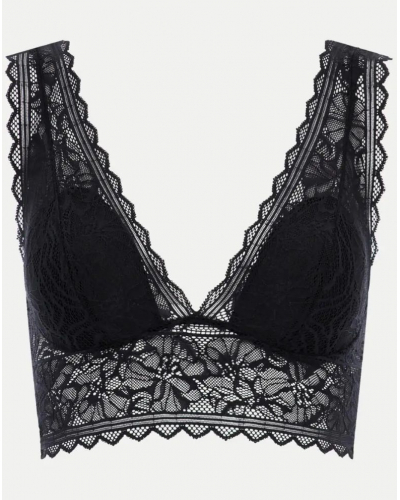 Soutien-gorge sans armature coque Chantelle Floral Touch (Noir)