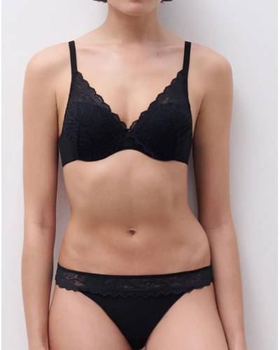 Padded memory envelopping bra Chantelle Floral Touch (Black)