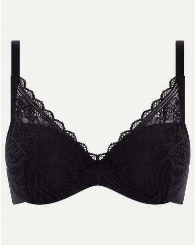 Sujetador preformado memory envolvente Chantelle Floral Touch (Negro)