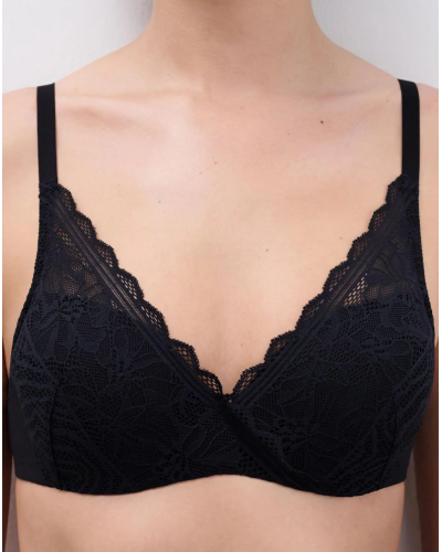 Padded memory envelopping bra Chantelle Floral Touch (Black)