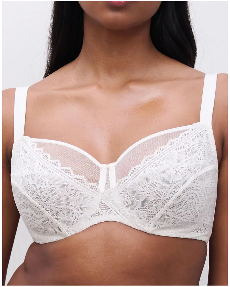 Underwired envelopping bra Chantelle EasyFeel Floral Touch (Milk)