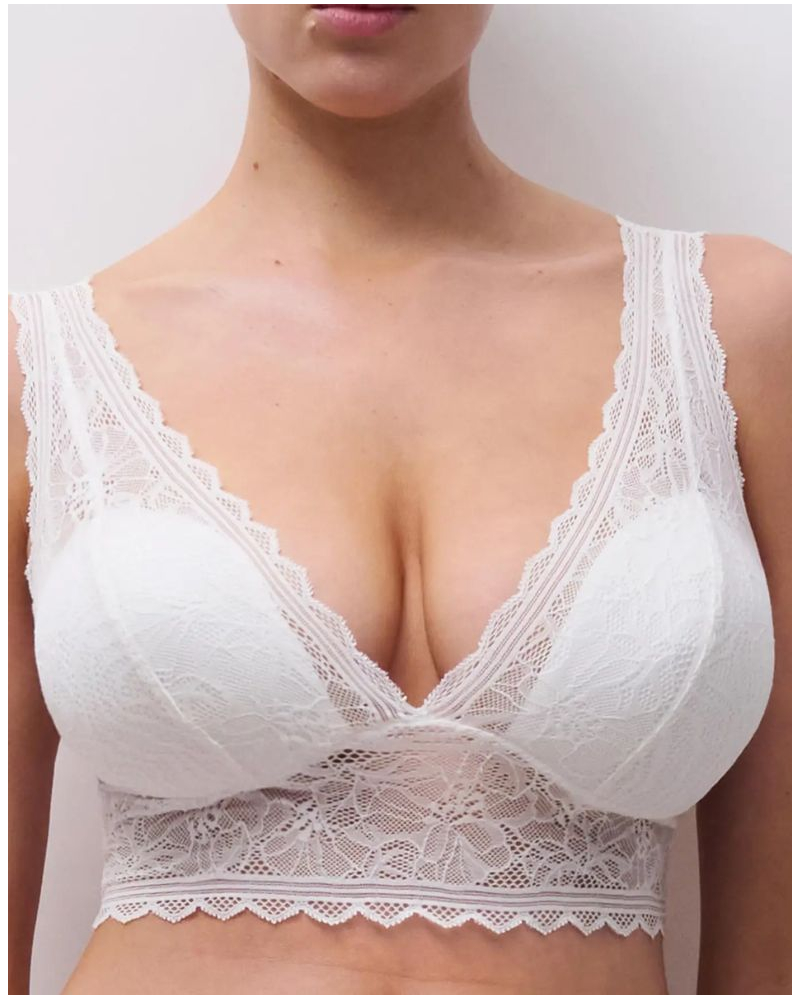 Soutien-gorge sans armature coque Chantelle Floral Touch (Milk)
