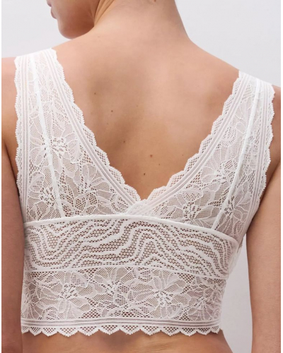 Soutien-gorge sans armature coque Chantelle Floral Touch (Milk)