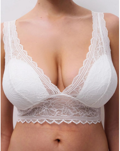 Sujetador perdormado sin aros Chantelle Floral Touch (Milk)