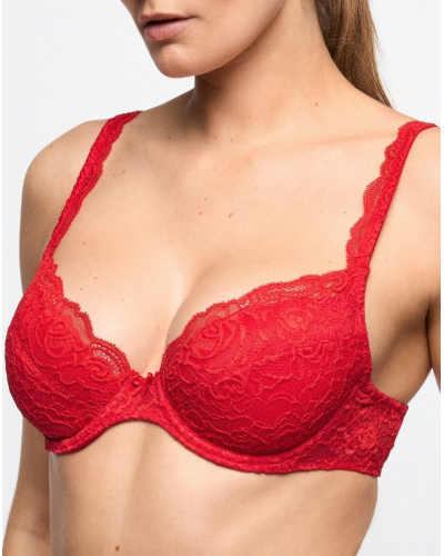 Soutien-gorge push-up à coques amovibles Marie Jo Cyrile (True Red)