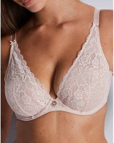 Soutien-gorge triangle plunge Aubade Rosessence (Nude d'été)