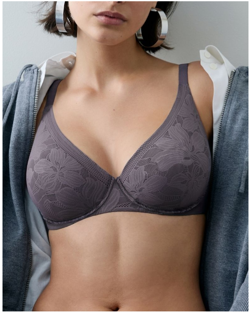Sujetador con aros envolvente moldeado Chantelle EasyFeel Osmose (Marron Glacé)
