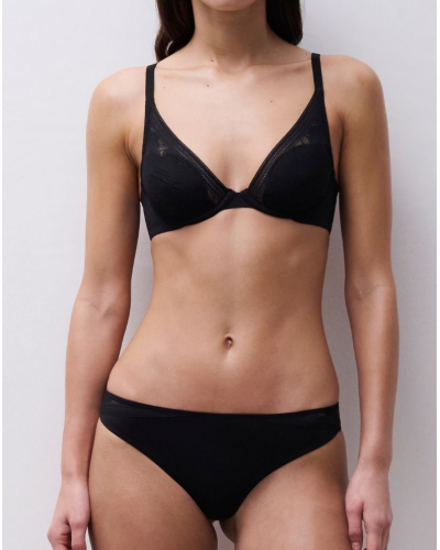 Tanga Chantelle EasyFeel Osmose (Negro)