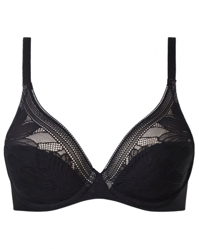 Molded underwired envelopping bra Chantelle EasyFeel Osmose (Black)