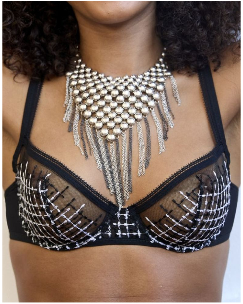 Balconette bra Maison Lejaby Back in black (Black)