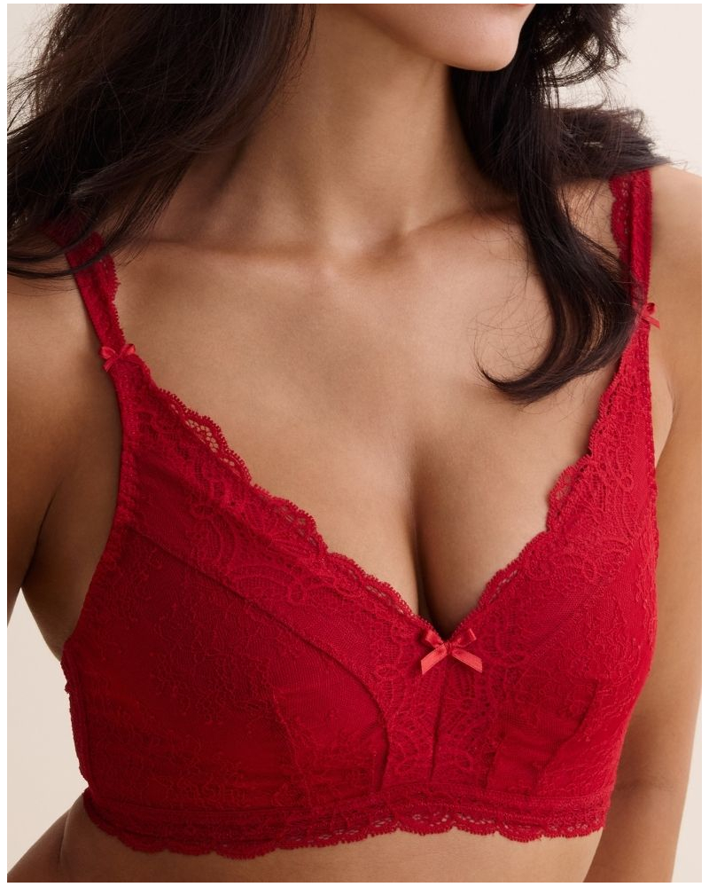 Post-operative soft bralette Aubade Danse des Sens (Irresistible Red)