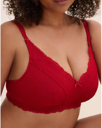 Post-operative soft bralette Aubade Danse des Sens (Irresistible Red)