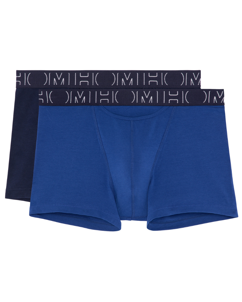 Pack of 2 cotton boxers HO1 HOM Boxerlines (Marine/Bleu)