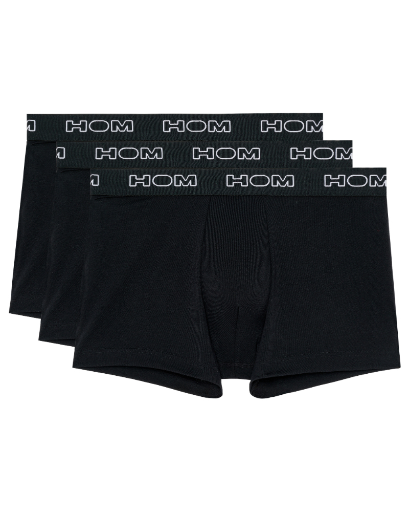 Paquete de 3 boxers en algodón HO1 HOM Boxerlines (Negro)