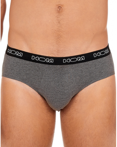 Lot de 3 mini slips HOM Boxerlines (Noir/Marine/Gris chiné)