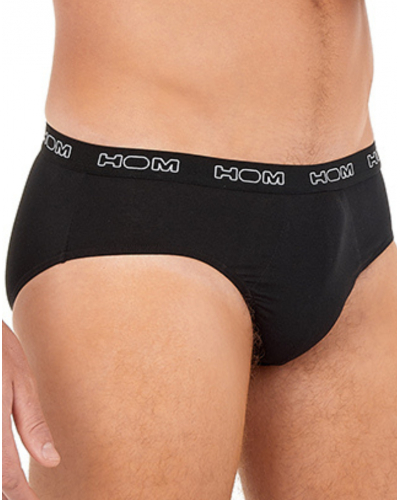 Set of 3 HOM Boxerlines mini briefs (Noir/Marine/Gris chiné)