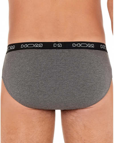 Paquete de 3 calzoncillos HOM Boxerlines (Noir/Marine/Gris chiné)