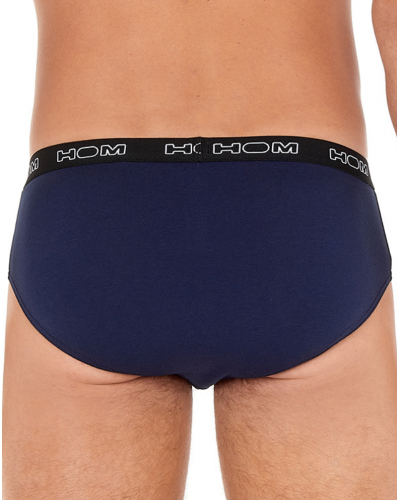 Set of 3 HOM Boxerlines mini briefs (Noir/Marine/Gris chiné)