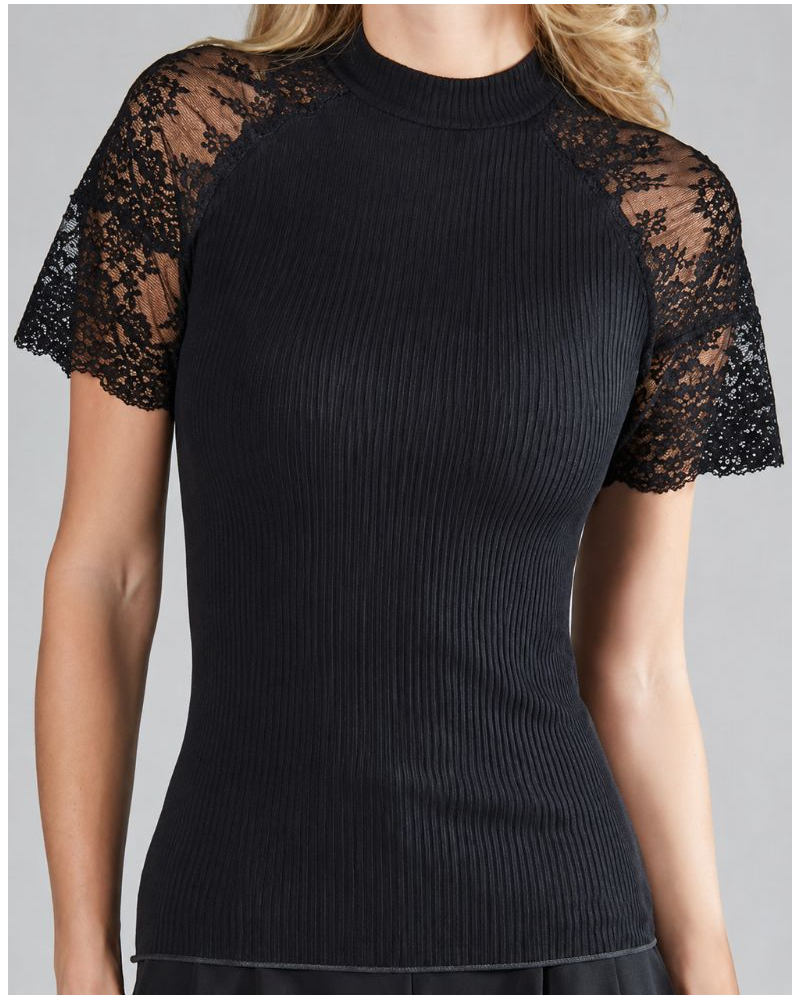 Camiseta de manga corta Moretta 5408 (Negro)