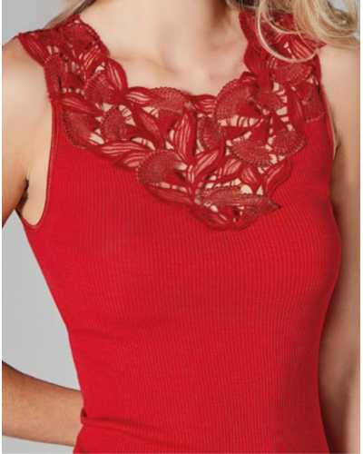 Sleeveless top Moretta wool & silk 5337 5360 (Rosso)