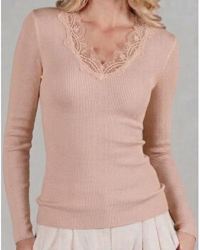 Long-sleeve t-shirt Moretta wool & silk 5339N (Skin)