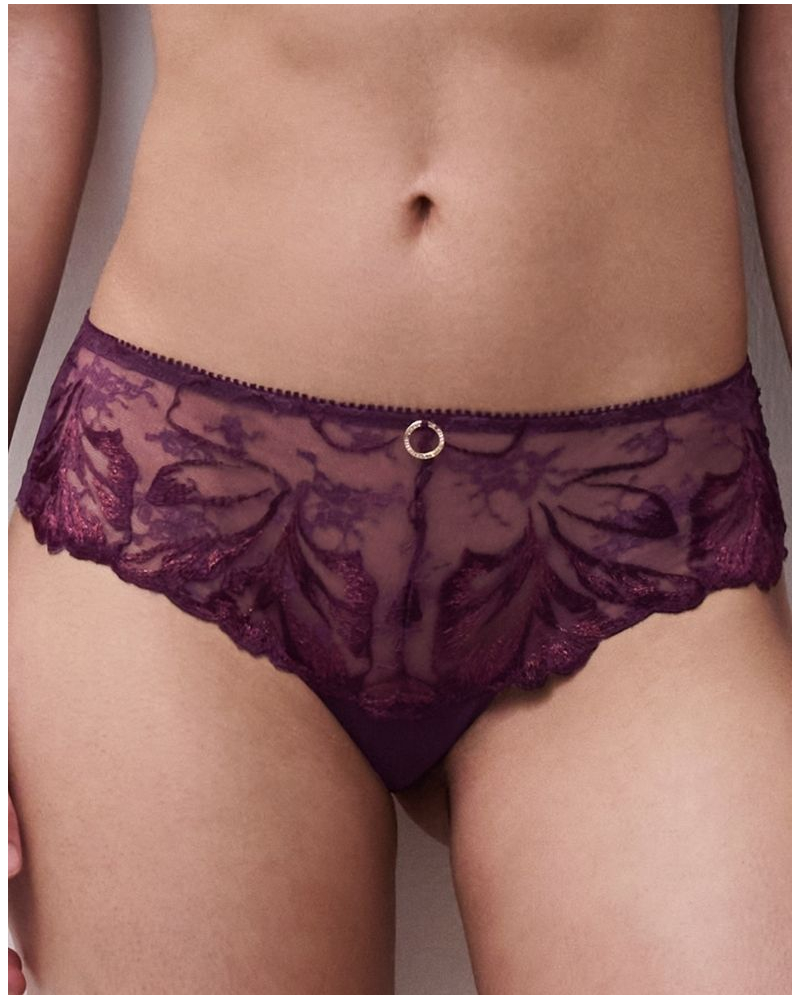 Shorty Chantelle Illusion (Aubergine Lurex)