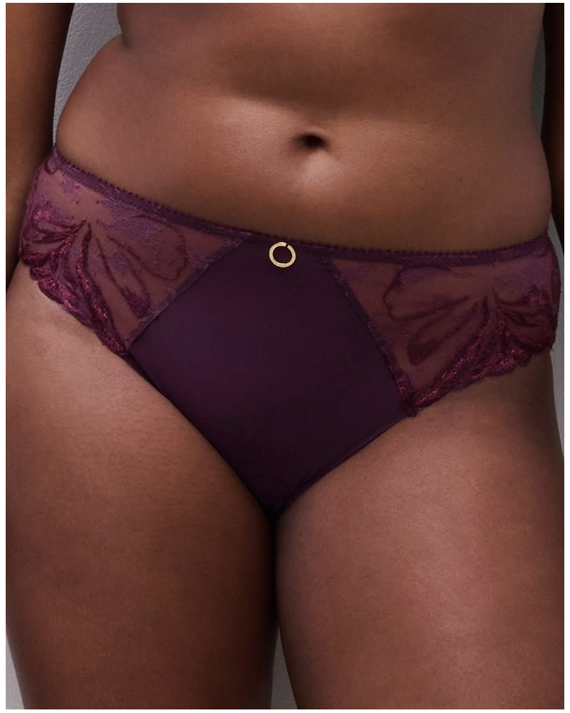 Culotte Chantelle Illusion (Aubergine Lurex)