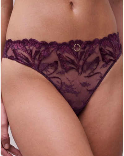 Tanga Chantelle Illusion (Aubergine Lurex)