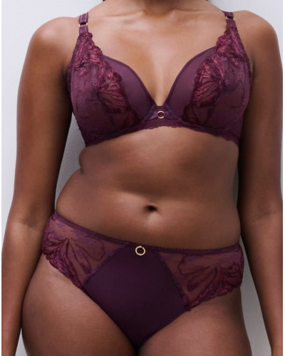 Underwired envelopping bra Chantelle Illusion (Aubergine Lurex)